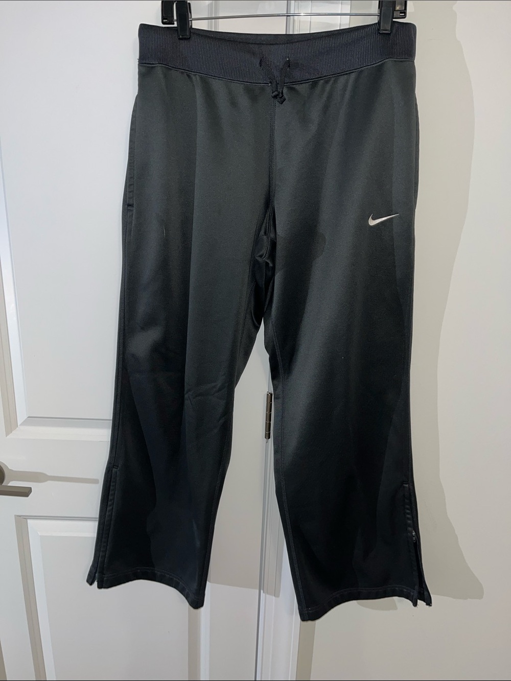 Nike Therma-Fit Men's Fleece Sweat Pants, gray Straight Loose Wide leg L